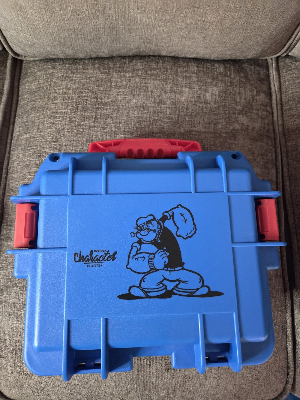 Invicta POPEYE COLLAB  Blue Watch Case with Red Handle